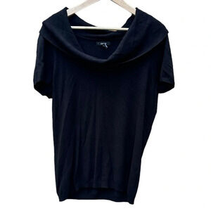 Alfani women's XL black cowl neck knit  blouse